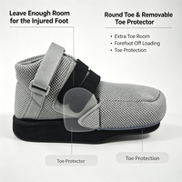Chaussure post-opératoire légère en EVA avec coussin réglable pour l'avant-pied, idéale pour la rééducation post-opératoire des blessures aux orteils