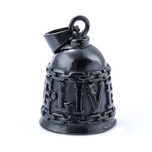 Porte-clés pendentif Gremlin Garde de Moto avec clochette et breloque 'Live to Ride' pour moto - Product Image 3