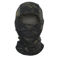 Venta al por mayor de pasamontañas de camuflaje con logotipo personalizado para hombres casco de cara completa esquí bicicleta ciclismo cabeza cubierta bufanda aire suave gorra