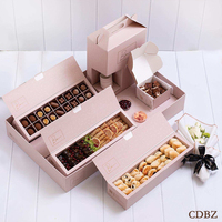 Luxueux Coffret de Chocolats, Boîte de Dattes Fraîches Emballées pour le Ramadan Arabe, Coffret Cadeau Or Eid Mubarak, Emballage de Dattes Sèches Saoudiennes