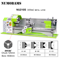 NUMOBAMS NU210X600S – Mini tour manuel polyvalent à 4 mors pour le traitement de précision des métaux