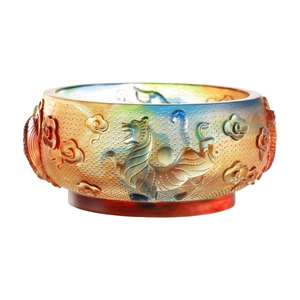 Sculpture des quatre gardiens mythiques en cristal <span class=keywords><strong>de</strong></span> Liuli, fabrication artisanale, moulage à <span class=keywords><strong>la</strong></span> cire perdue, symbole d'harmonie, pièce maîtresse - Product Image 1