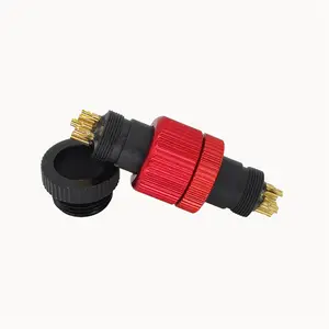 IP68 Connector Waterproof Male Female LED Power Cable Outdoor 4Pin Circular Panel Mount metal aluminium Connector