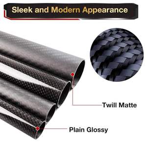 Customized Woven Texture <b>Carbon</b> <b>Fiber</b> Tube for Drone Spare Parts and Decorative/Mechanical Applications - Product Image 5