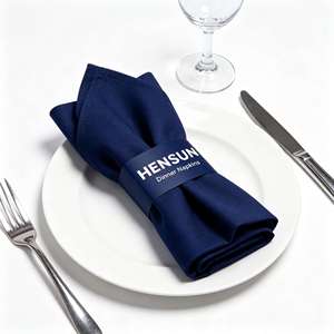 Serviettes de table réutilisables carrées imprimées absorbantes lavables durables 100% coton modernes avec logo personnalisé collection hôtel style ferme - Product Image 5