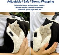 Sac de transport réglable en peluche et polaire pour reptiles, petits animaux, perroquets - Utilisation intérieure/extérieure (Noir)