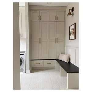 Prima Practical Entryway Wardrobe With Integrated Shoe Bench for Villa Household <strong>Mudroom</strong> Hallway Storage <strong>Closet</strong> - Product Image 3