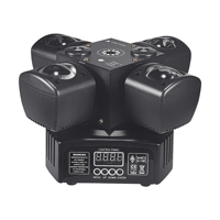 Mini projecteur LED 48W 4 bras King Kong 5 en 1 RGBW Strobe DMX avec télécommande, éclairage de scène, lumière laser DJ