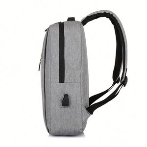 Sac à dos antivol pour ordinateur portable 15,6 pouces pour homme avec port USB, sac à dos professionnel pour homme résistant à l'eau, logo personnalisé - Product Image 3