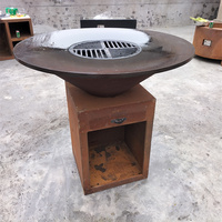 Table de foyer/barbecue en acier, salle de football résistante aux intempéries, barbecue
