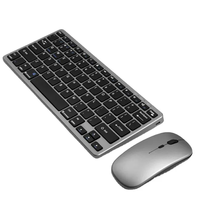 Juego de teclado inalámbrico recargable, teclado y ratón portátil ultrafino para PC, escritorio, ordenador y Notebook