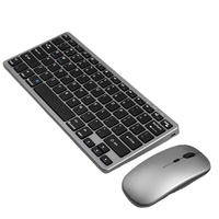 Ensemble clavier et souris sans fil rechargeable, clavier et souris sans fil ultra-minces portables pour ordinateur de bureau, ordinateur portable
