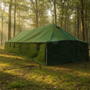 Nueva Carpa de Camping de Lujo Grande para Exteriores, para las Cuatro Estaciones, Cómoda, para 20 Personas, con un Dormitorio, Lona Verde Militar, Impermeable, CE/ISO - Product Image 1