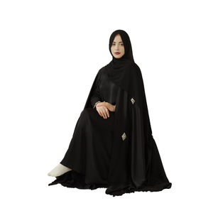 Mode moderne vêtements islamiques pour femmes Premium marocain Caftan Abaya conceptions strass Hijab Jersey musulman écharpe XS été - Product Image 4