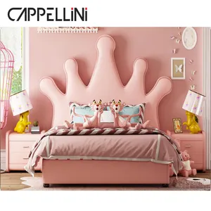 Современная Деревянная Роскошная домашняя мебель на заказ для гостиниц и детей, комплект розовой спальни