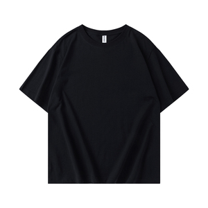 เสื้อยืดคอตตอนเชนิลล์ปักลายแบบกำหนดเอง 100% สำหรับผู้ชาย ทรงโอเวอร์ไซส์ แขนสั้น คอโอ แบบลำลอง - Product Image 2