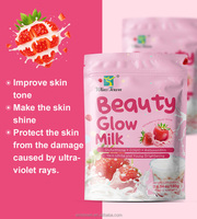Wins Town Beauty Glow Milk, poudre de boisson au collagène avec glutathion pour éclaircir la peau et soutenir la santé des articulations