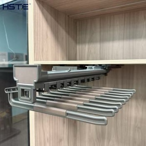 מתלה מכנסיים מודולרי ממתכת, דגם HSTE ST-Y08, מובנה בארון, התקנה עליונה, ידידותי לסביבה, במלאי, לחדר שינה - Product Image 1