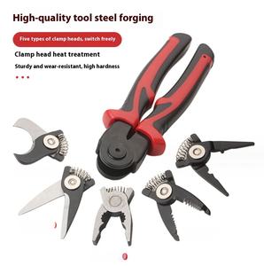 Most Popular Professional 5-in-1 <b>Hand</b>-Powered Pliers Wire Strippers <b>Tool</b> <b>Set</b> OEM Customizable Industrial Use Hard Case - Product Image 2