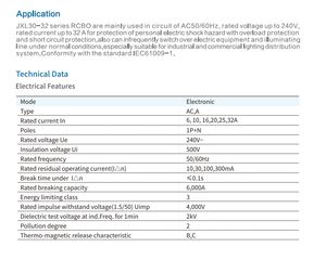 Proteção atual curta 240V RCBO do interruptor atual residual diminuto 1P + N - Product Image 3