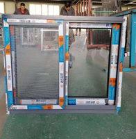 Fenêtre coulissante moderne en alliage d'aluminium anti-ouragan, moustiquaire résistante au vent et aux chocs, pour extérieur, directement de l'usine