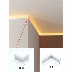 <span class=keywords><strong>Perfil</strong></span> <span class=keywords><strong>LED</strong></span> de Esquina de Gran Tamaño con Difusor de PC, Luces <span class=keywords><strong>LED</strong></span> de Tira Cálida, Difusor de Canal <span class=keywords><strong>LED</strong></span> de Aluminio Blanco - Product Image 2
