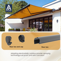 Auvent rétractable motorisé avec télécommande - Auvent pliable imperméable pour jardin extérieur, balcon et usage commercial