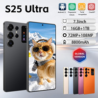 Ponsel Pintar Android 5G S25 Ultra Family Sharing Pasar Global 2026 16GB 1TB Layar 7.3 Inci Baterai 8000mAh Pengenal Wajah LTE CDMA