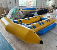 Usine en gros double tube 6 places poisson mouche bateau banane gonflable pour les sports nautiques