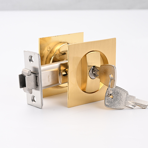 Kunci Pintu Geser 3keys Grosir, Bahan Stainless Steel, Model Flush Mount, Tombol Tersembunyi, Deadbolt, Kunci Mekanik Tersembunyi untuk Pintu Geser - Product Image 2