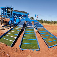 Installation de Lavage d'Or Portable de 200 Tonnes par Heure, Équipement Complet d'Extraction d'Or Alluvionnaire avec Sluice et Concentrateur Centrifuge