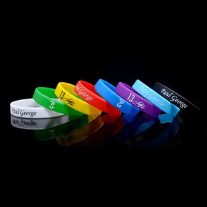Personalized Gifts Custom Rubber Silicone Sport Jewelry Embossed Wristband Mens Wrist Band Bracelet