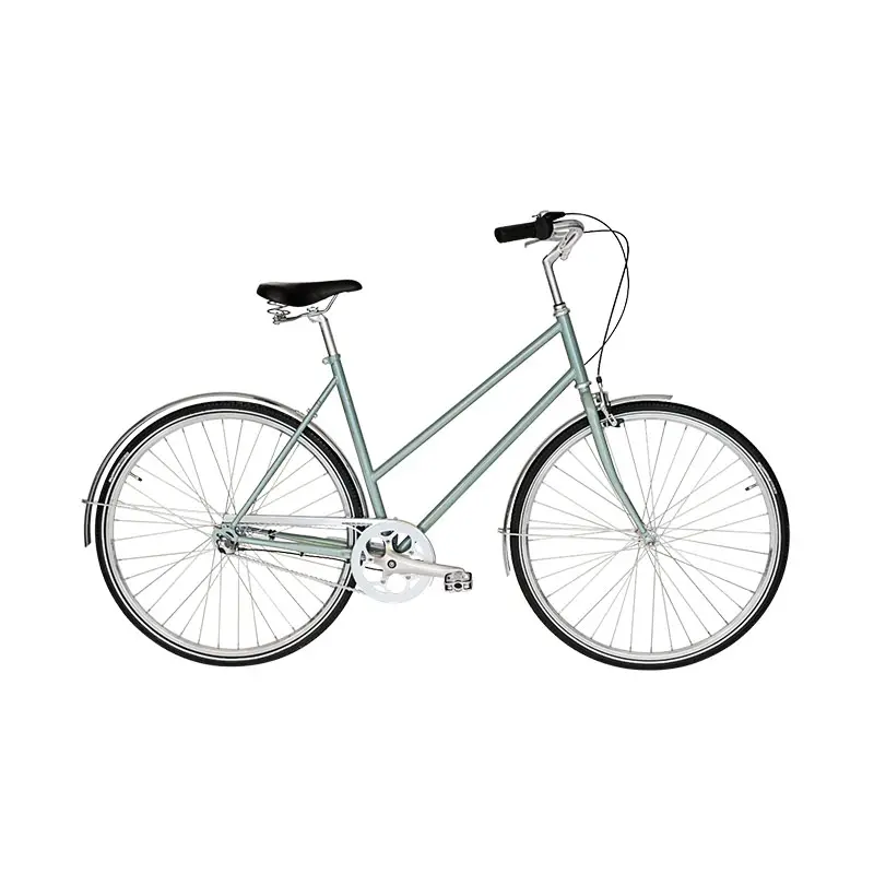 Bicicleta de ciudad para mujer, bici femenina a la moda, precio barato, buena calidad, rosa, negro, blanco y naranja