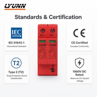 Parafoudre basse tension SPD DC 1000V 40kA Type T2 pour système solaire et protection contre la foudre – Direct Usine