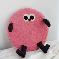 Coussin de siège rond épaissi à thème poupée mignon avec rembourrage en mousse à mémoire de forme pour chaise et voiture