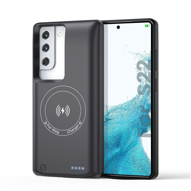 10000Mah Wireless Magnetic Power Bank Case for Samsung Galaxy S25 Ultra S24 Plus S22 S23 A15 A16 A54 A55 A35 Battery Phone Case