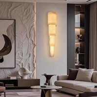 Applique murale moderne contemporaine de luxe en marbre naturel espagnol lumière LED pour salon fond mur allée chevet maison