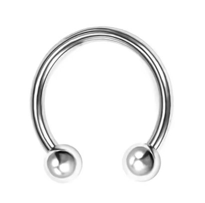 Bague fer à cheval avec boule