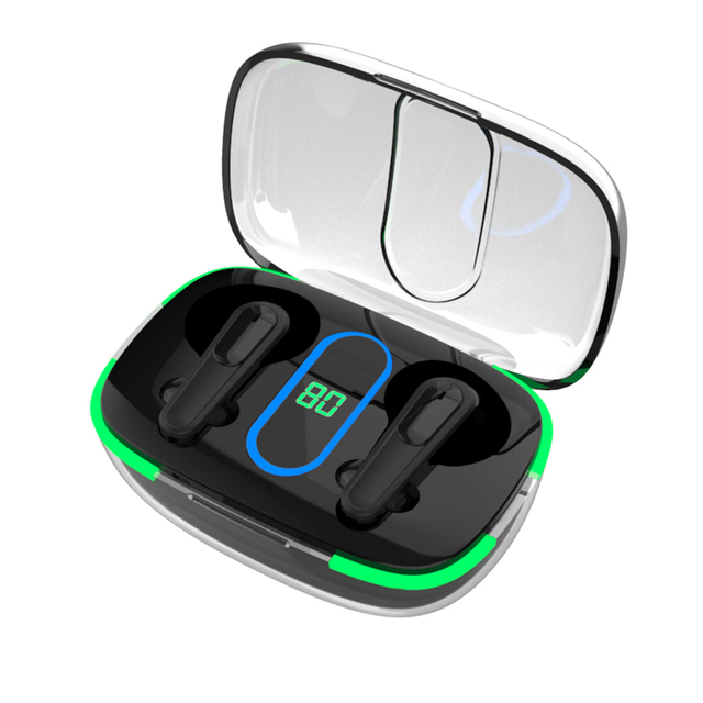 PRO70 Mini LED Earbuds Noise Cancelling Headphone Wireless Charging Case LED Gaming TWS Mini Earphones