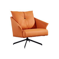 Fauteuil inclinable individuel en similicuir souple avec pieds en acier inoxydable pour salon – Idéal appartement
