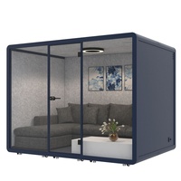 Cabine d'enregistrement modulaire insonorisée et anti-vibrations haut de gamme de 6,3 m² pour bureau à domicile ou télétravail