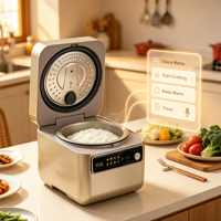 Autocuiseur intelligent à cuisson rapide, design élégant, commande vocale, cuve intérieure émaillée 3L, multifonctionnel, faible teneur en sucre, pour 3-5 personnes, directement de l'usine