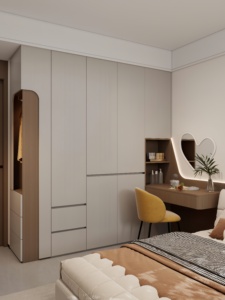 Armoire et bureau intégrés modernes et minimalistes sur mesure, meubles <span class=keywords><strong>de</strong></span> rangement multifonctionnels pour chambre et bureau - Product Image 4