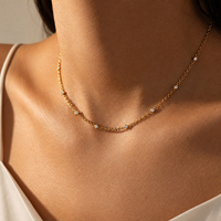 Ensemble collier et bracelet en acier inoxydable plaqué or 18 carats avec zircon, certifié REACH, bijoux délicats en zircon cubique pour femmes