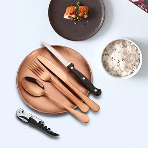 Juego de Cubiertos de Acero Inoxidable 410, Kit Portátil de Cuchillo, Tenedor y Cuchara de Metal para Acampar al Aire Libre y Uso Diario - Product Image 3