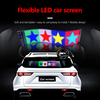 Panneau LED programmable et flexible pour affichage de voiture Panneau LED publicitaire à défilement Panneau LED intelligent pour voiture