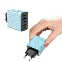 Pengisi Daya Cepat Multi Port Mecha 22.5W PD3.1 USB C dengan Casing ABS PC untuk Smartphone, Tablet, Laptop