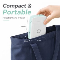 Imprimante d'étiquettes thermiques mini 0,5 pouce à vitesse de 20 mm/s pour papier de 15 mm avec batterie de 1200 mAh pour la création d'autocollants