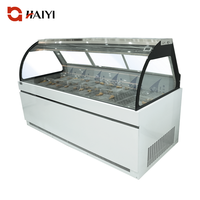 Réfrigérateur commercial pour la présentation de viandes, vitrine réfrigérée pour charcuterie avec refroidissement par air et service de bobine de gravité pour supermarché, 3 portes