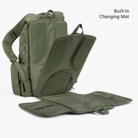 Sac à dos tactique imperméable grande capacité en polyester 1000D, sac à langer, porte-bébé avec matelas à langer
